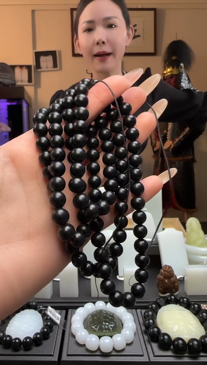 【闪购商品】和田玉青玉圆珠未镶嵌长链