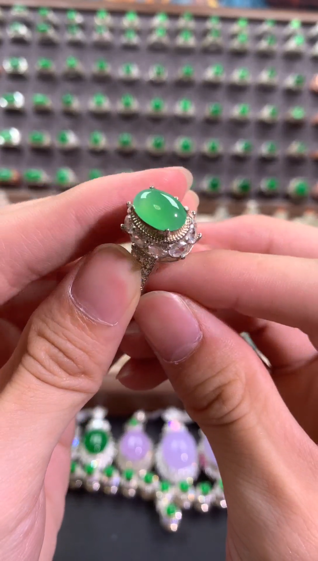 翡翠未镶嵌戒指天然缅甸a货翡翠未镶嵌 粉丝福利