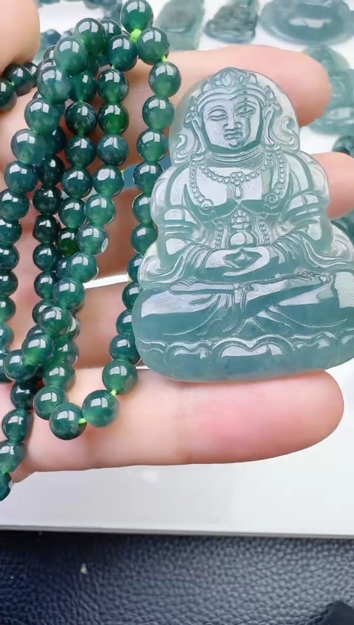 颈饰未镶嵌翡翠天然A货翡翠  多样性随机发其一