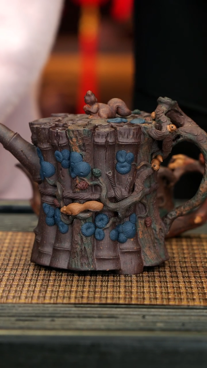 【闪购商品】紫砂茶壶XS32一捆竹 紫玉金砂