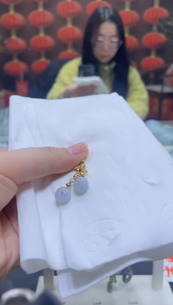 【闪购商品】翡翠未镶嵌耳饰00009805