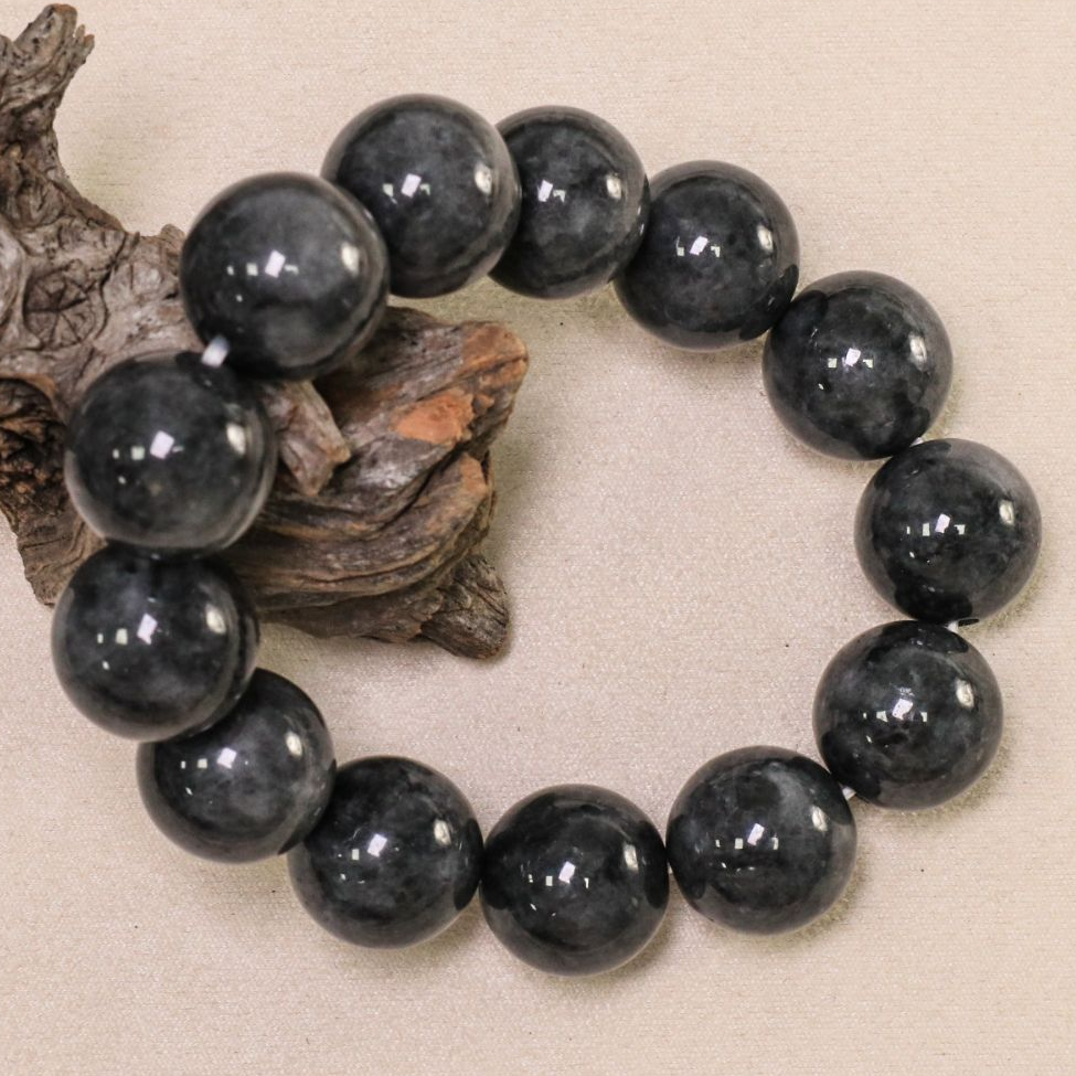 天然A货翡翠百搭乌鸡手串