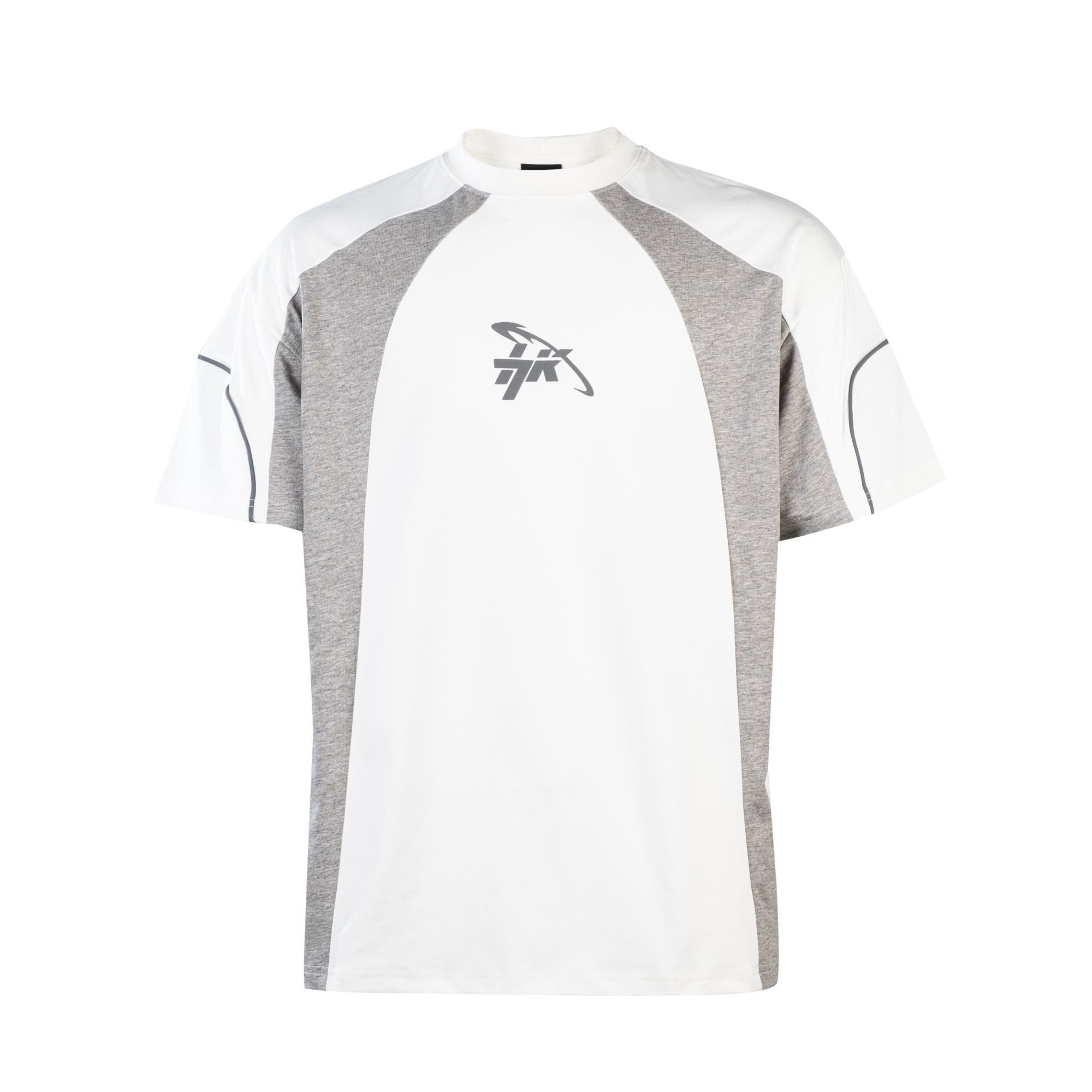 HYPERKILLER 25SS李峙锦索罗娜白灰拼接流星标短袖宽松美式休闲