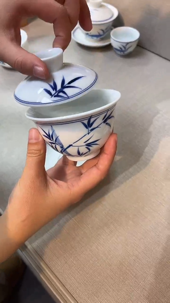 景德镇高温瓷竹三才