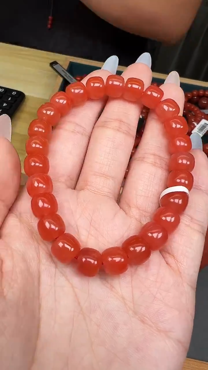 未镶嵌珠串南红玛瑙【C15】云南保山南红手串9mm+
