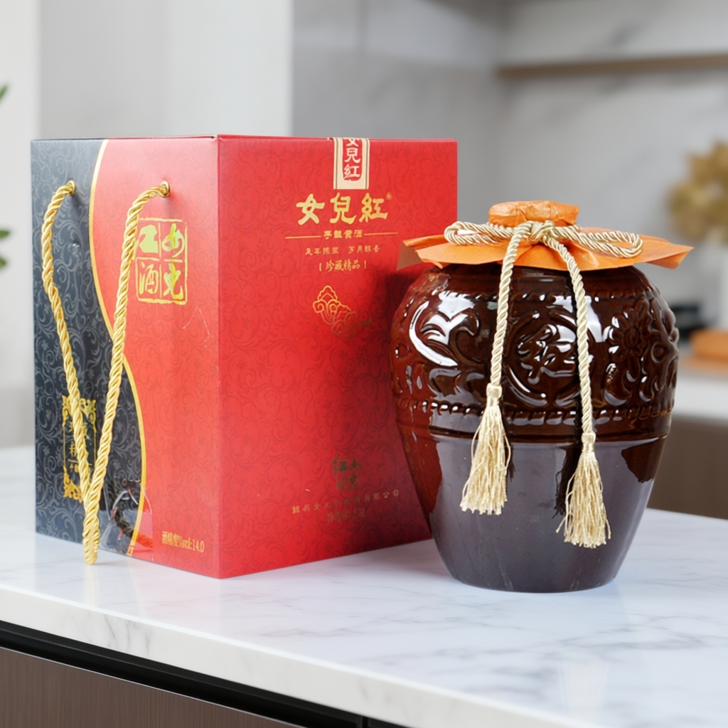 女儿红酒 2.8L*1盒手工花雕黄酒半干型