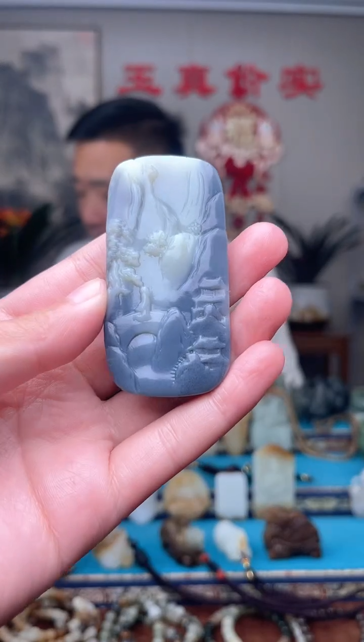 和田玉未镶嵌挂件1