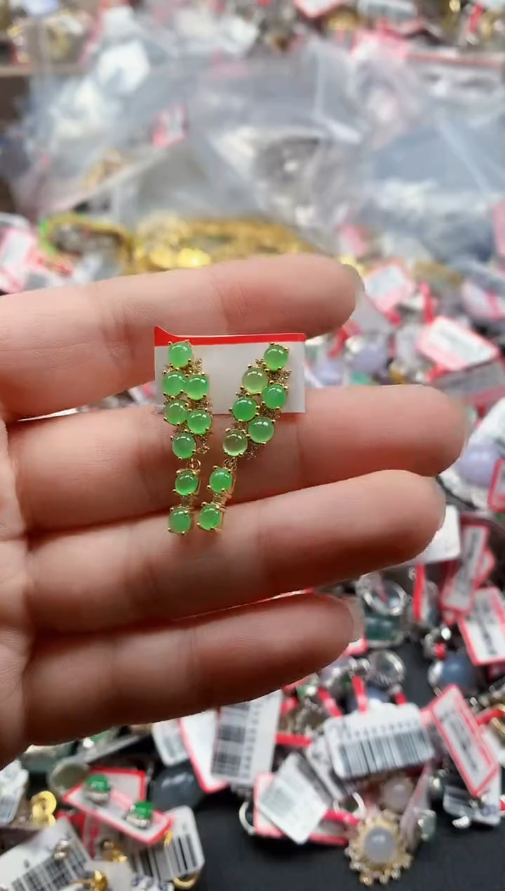 银S925镶嵌戒指翡翠天然A货缅甸翡翠