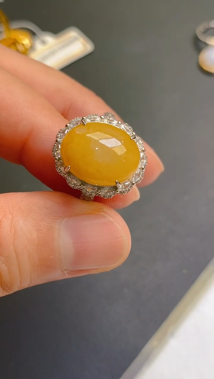 【闪购商品】翡翠耳饰银S925镶嵌天然A货翡翠1