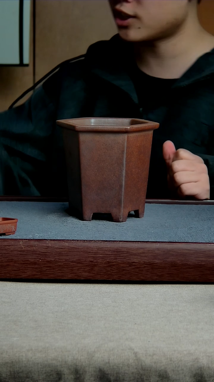 紫砂花盆12*11*12内径紫砂花盆