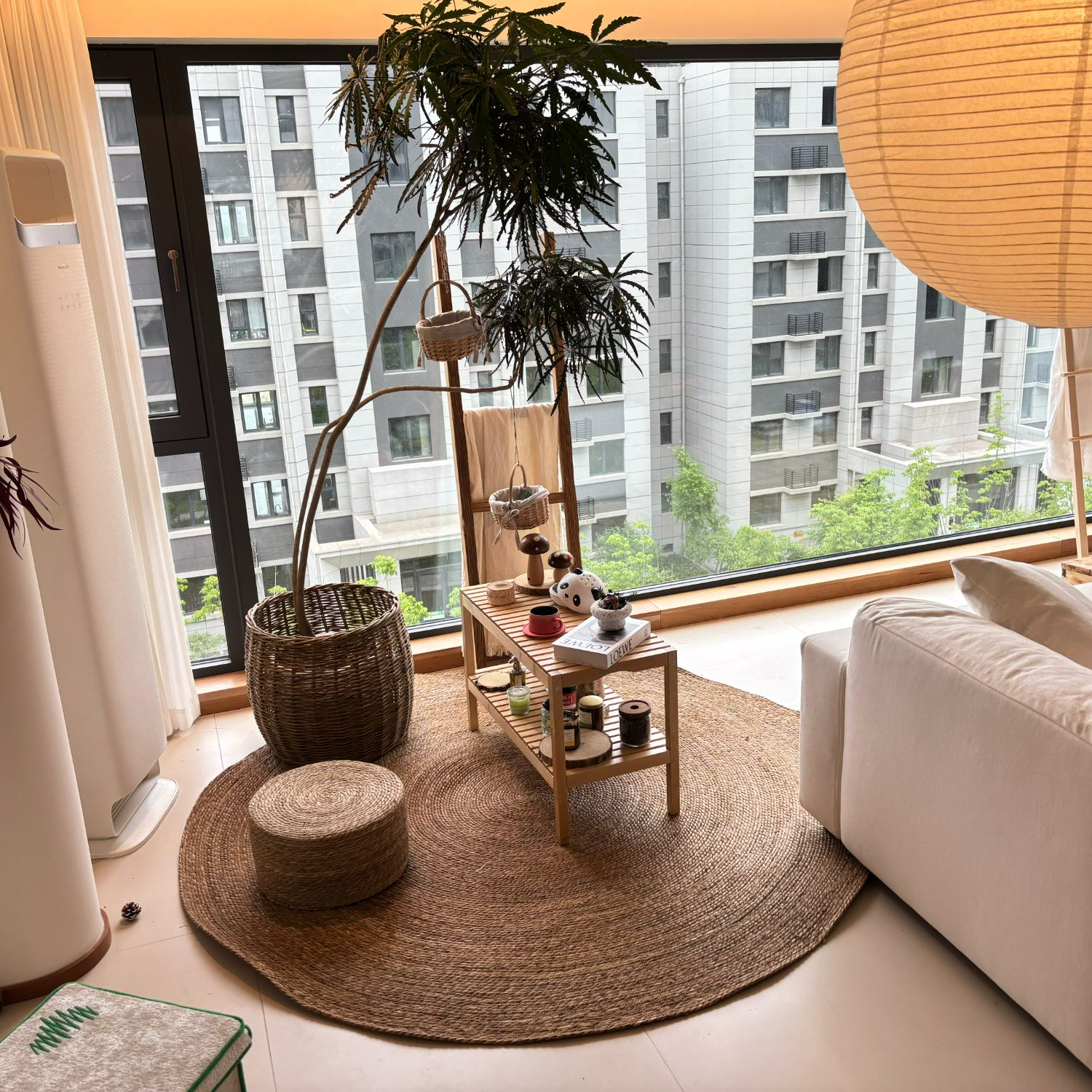 掬涵手工编织高级草编蒲团创意氛围草编地毯客厅卧室床边地垫【荐】