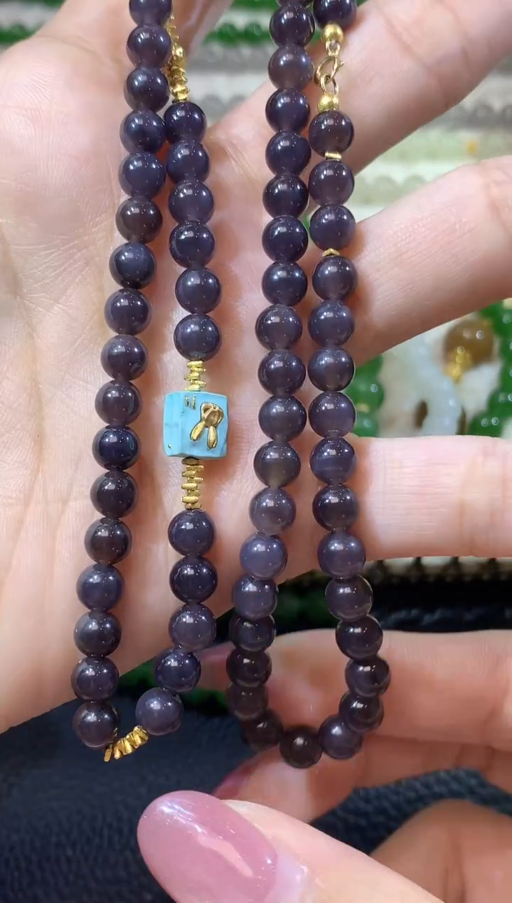 和田玉18K金镶嵌项链D14 多样性发一件