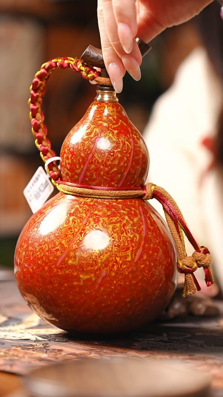 【闪购商品】RR224漆艺酒葫芦不包手串及旋转底座