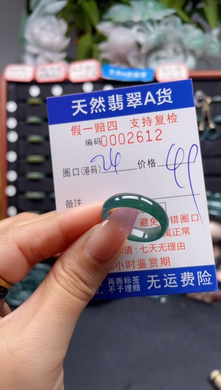 未镶嵌戒指翡翠24*2612