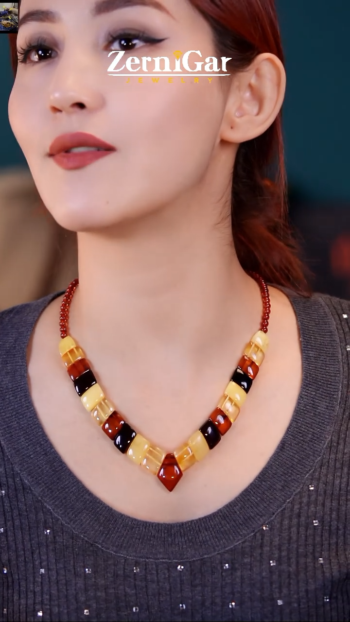 【闪购商品】琥珀颈饰未镶嵌天然琥珀项链