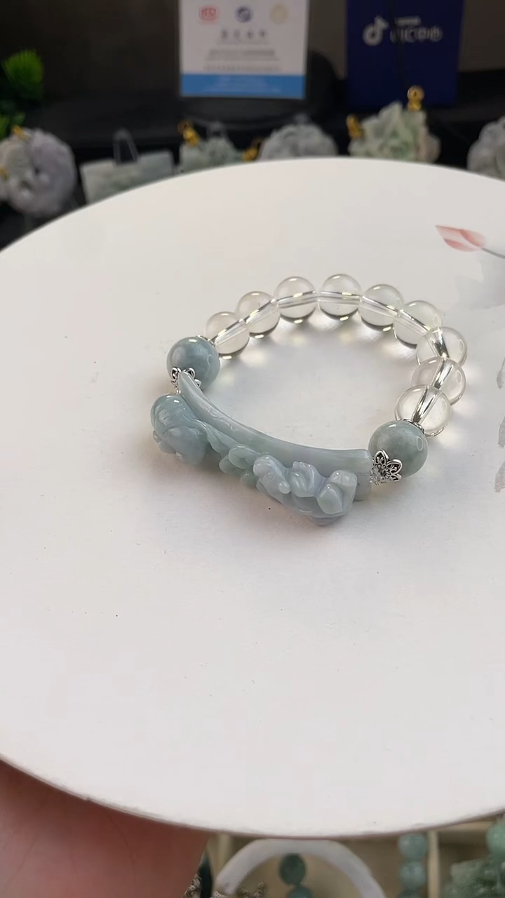 颈饰未镶嵌翡翠手工定制默认微瑕主播介绍为准