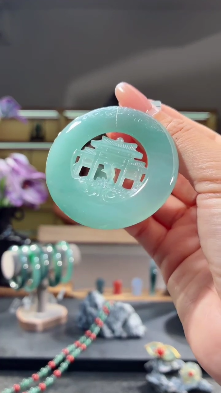 吊坠(不含链)未镶嵌翡翠鱼跃龙门