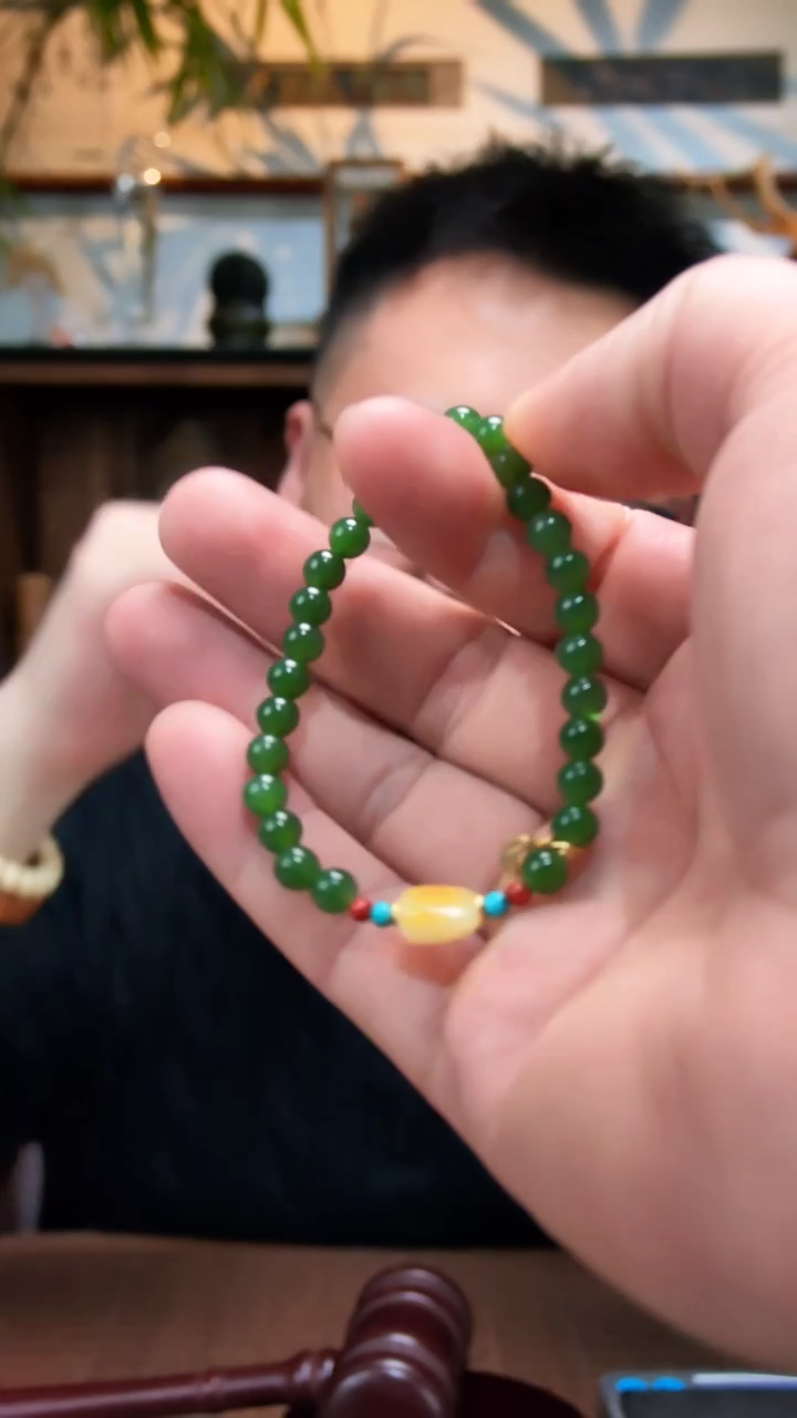 未镶嵌手串和田玉碧玉手串DN