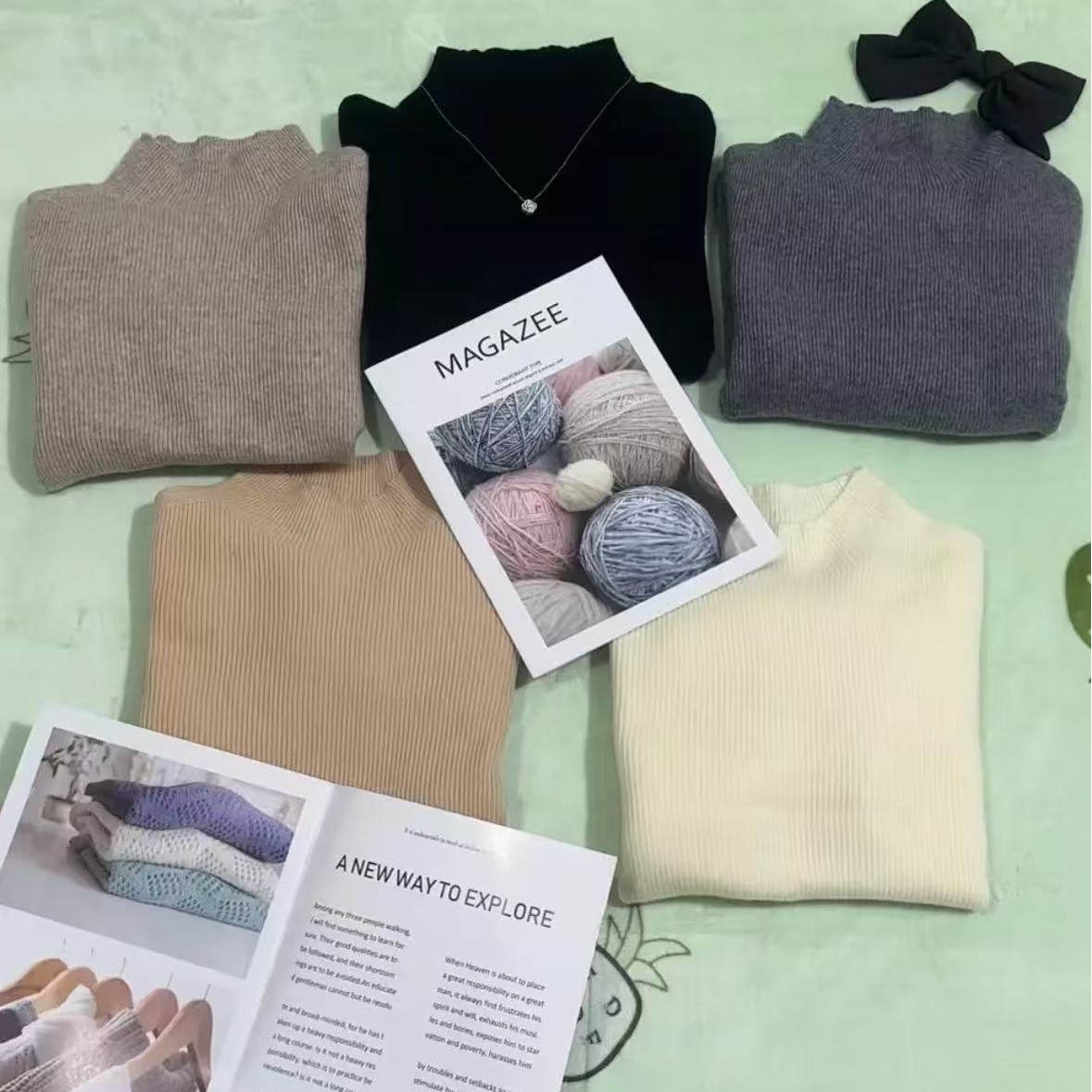 （201-300）羊绒羊毛时尚针织衫 女款