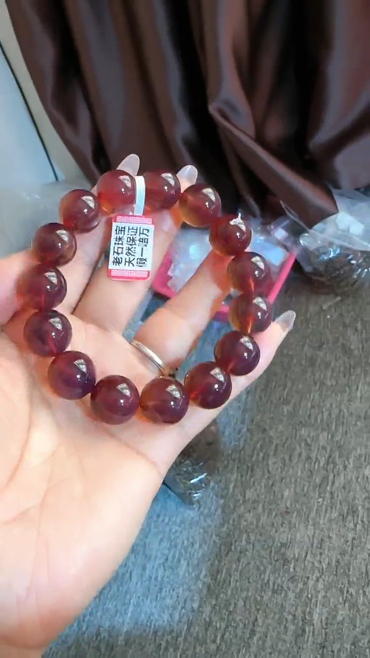 【闪购商品】琥珀手链未镶嵌规格15紫杉醇手串#49