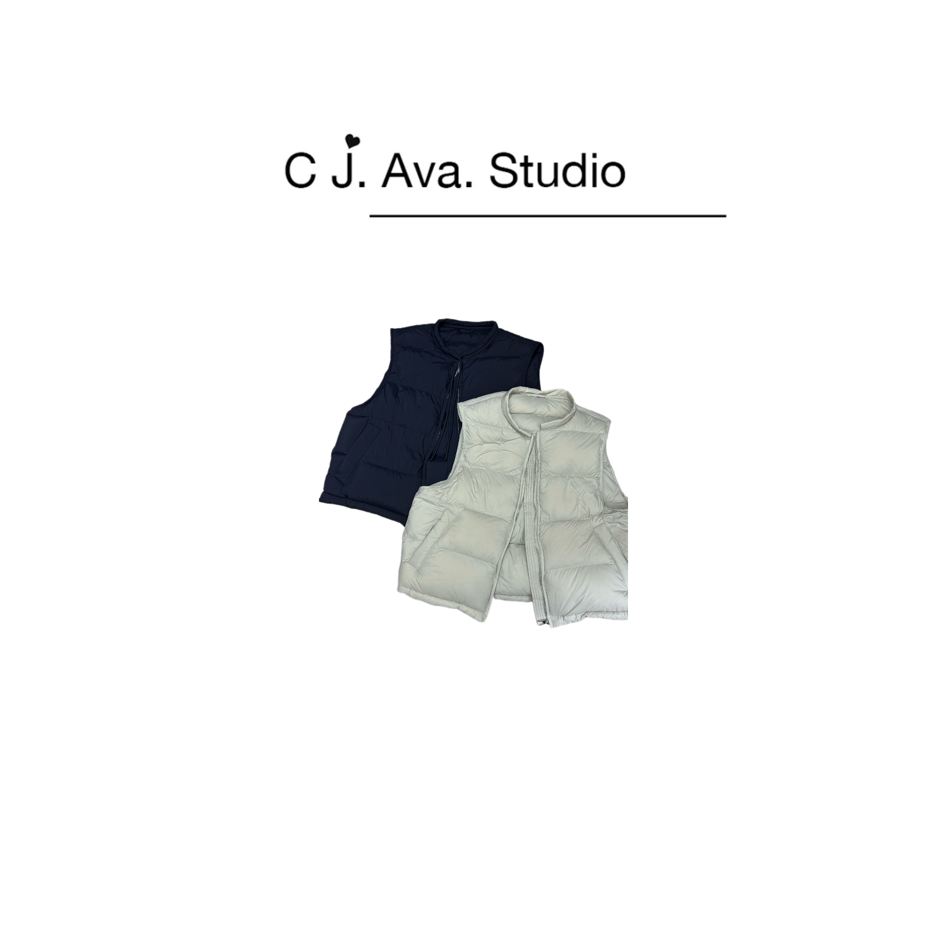 【CJ.Ava Studio】90白鸭绒简约短款羽绒马甲8802