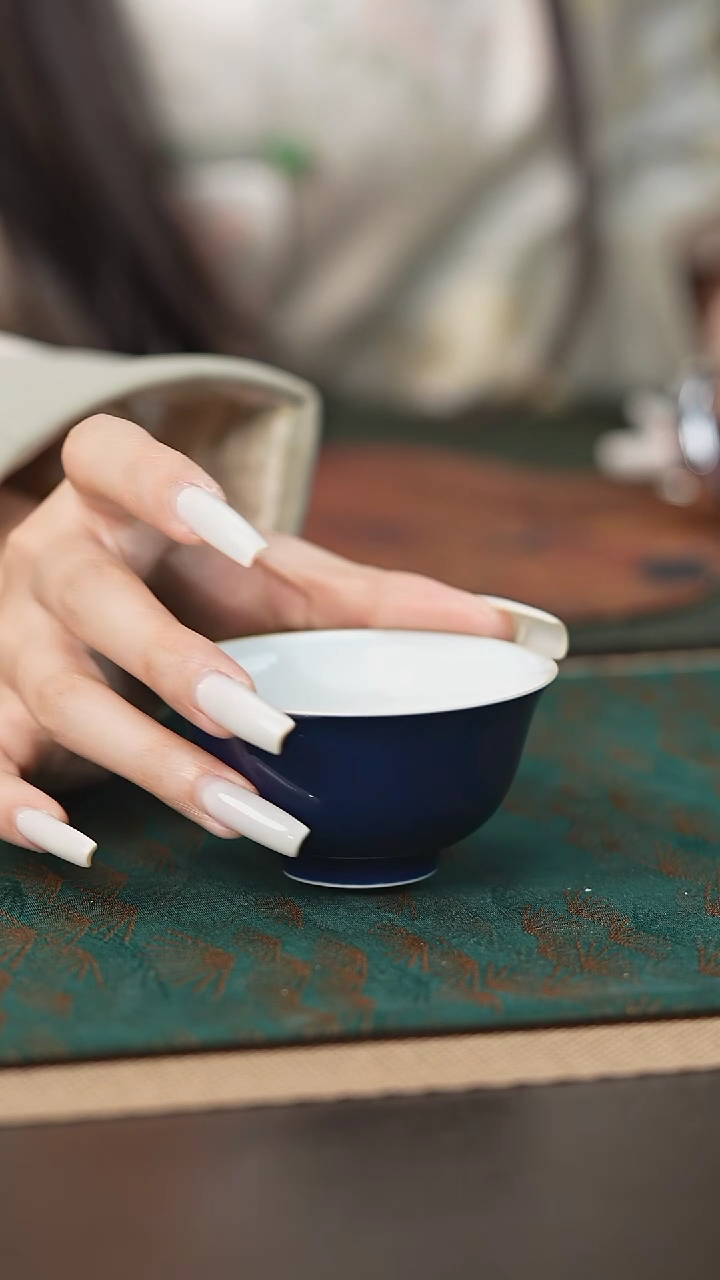 【闪购商品】摆件耕道堂霁蓝宣德杯