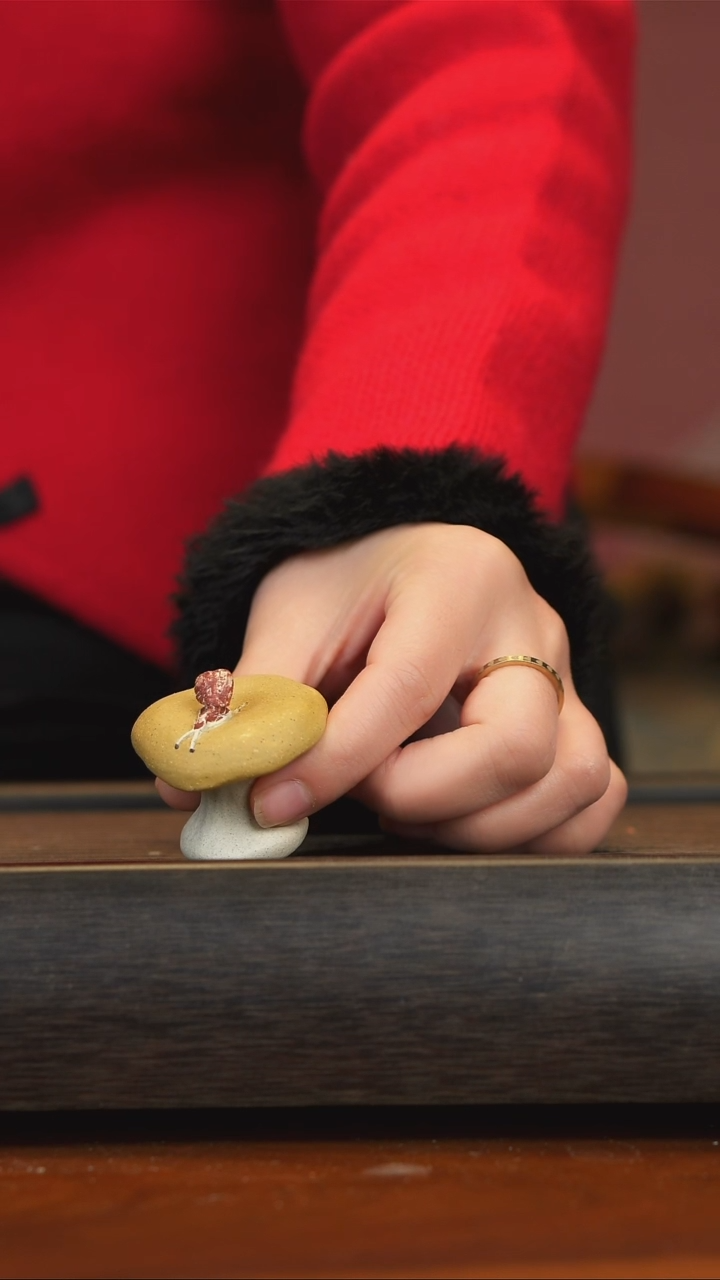 【闪购商品】紫砂茶壶段泥蘑菇钉盖置