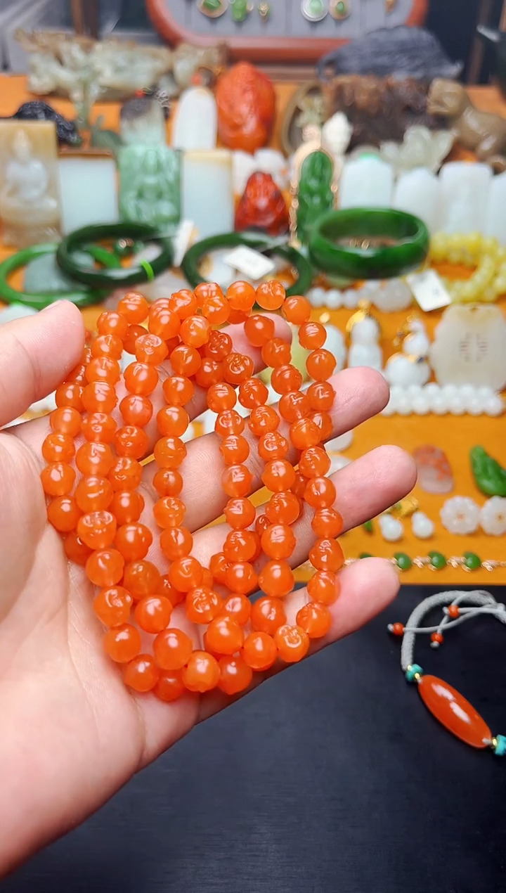 【闪购商品】南红玛瑙手串未镶嵌多圈手串01