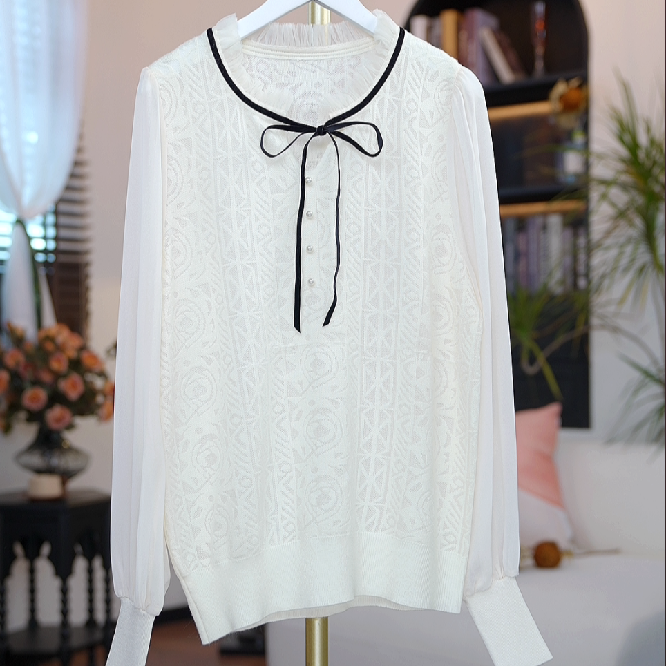 【蜜客原创】时尚气质百搭长袖套头针织减龄毛衫2501M000121