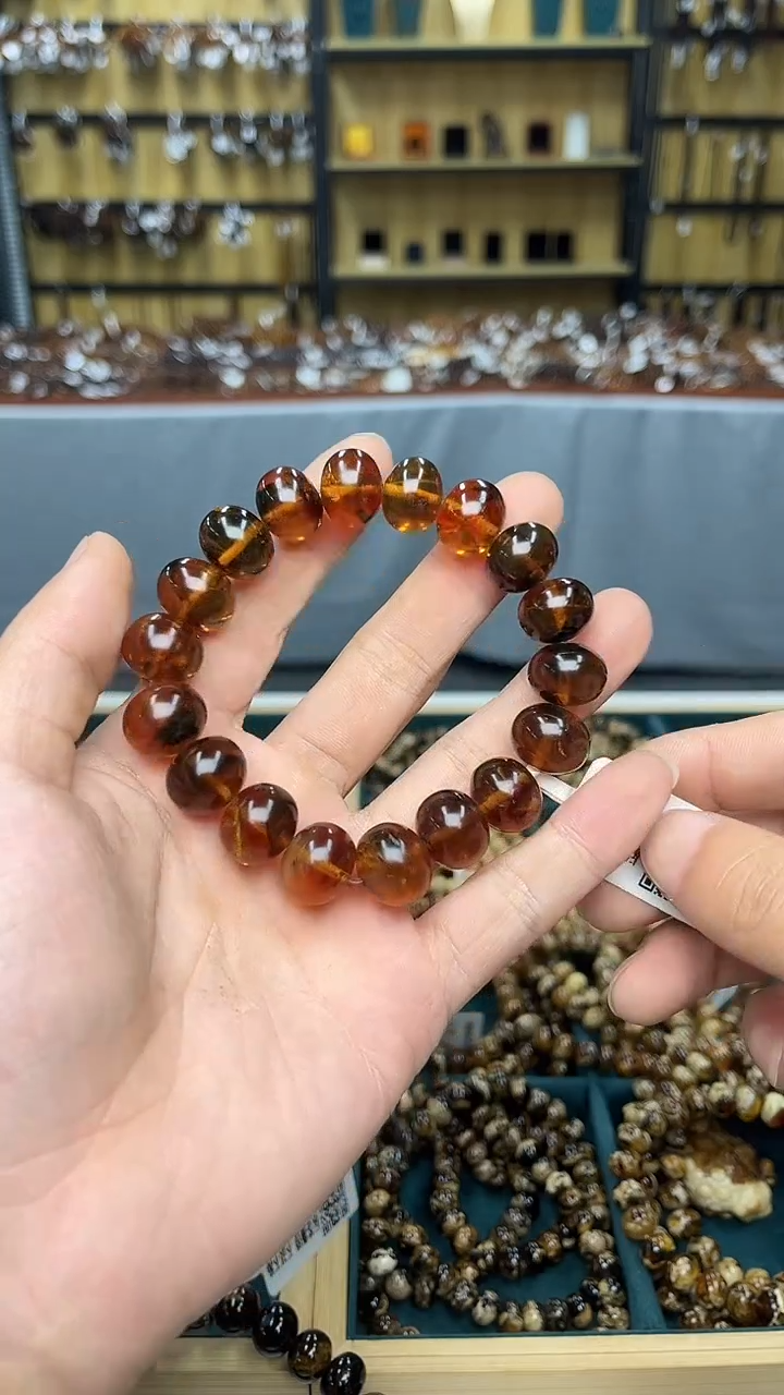 裸石琥珀未镶嵌抚顺琥珀14+植物珀豆油红多样性发其一