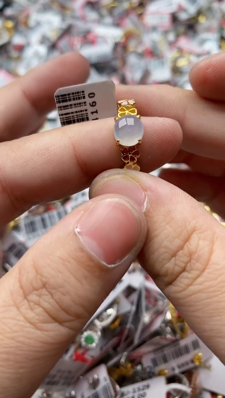 【闪购商品】翡翠戒指银S925镶嵌888888---8