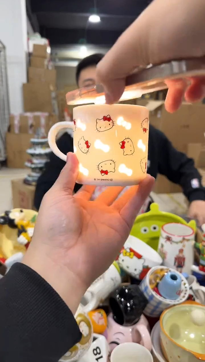 瓷片kt猫楼空水杯