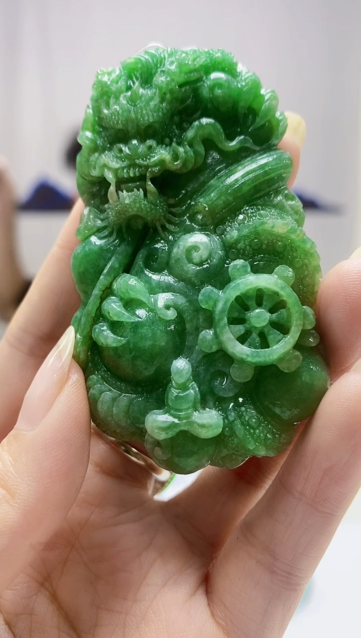 定制翡翠未镶嵌4688DD-毛货挂件赠珠链36