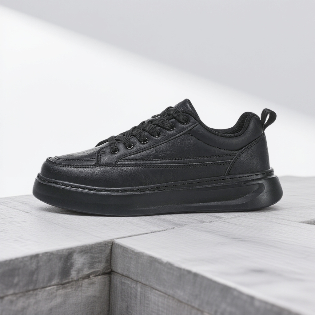 ANYIFAN/秋冬爆款男鞋真皮牛皮休闲皮鞋百搭黑色鞋子男经典皮鞋男