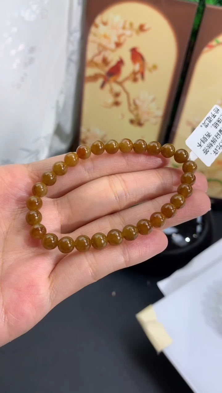 未镶嵌手串翡翠卡6mm