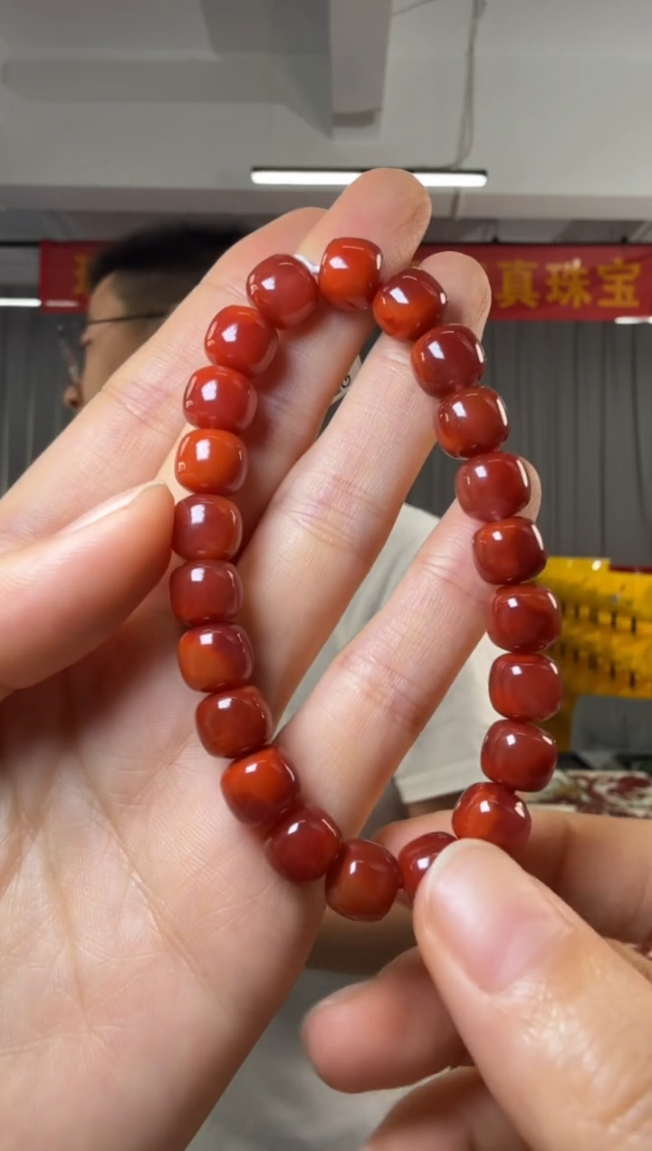 手串未镶嵌南红玛瑙南红南红老型珠单圈