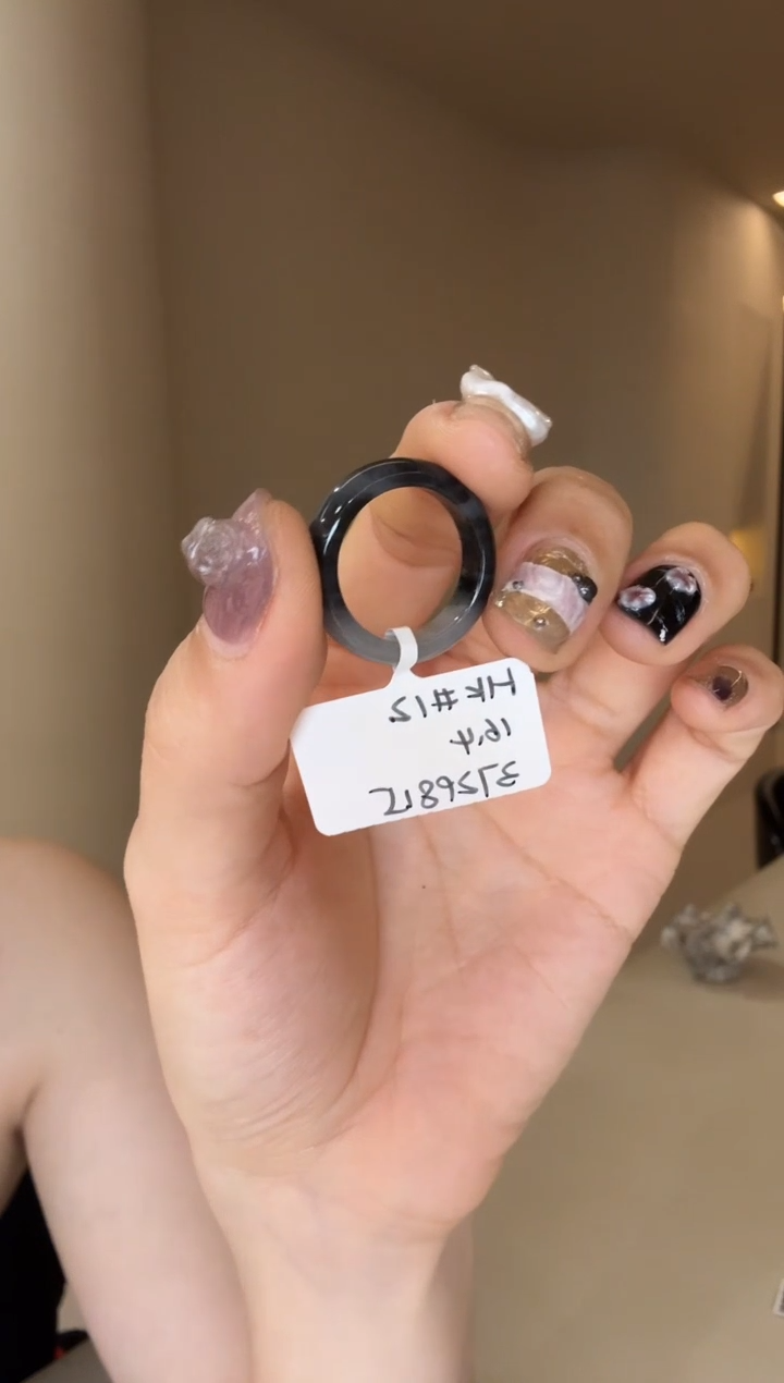 【闪购商品】和田玉戒指未镶嵌12码青花