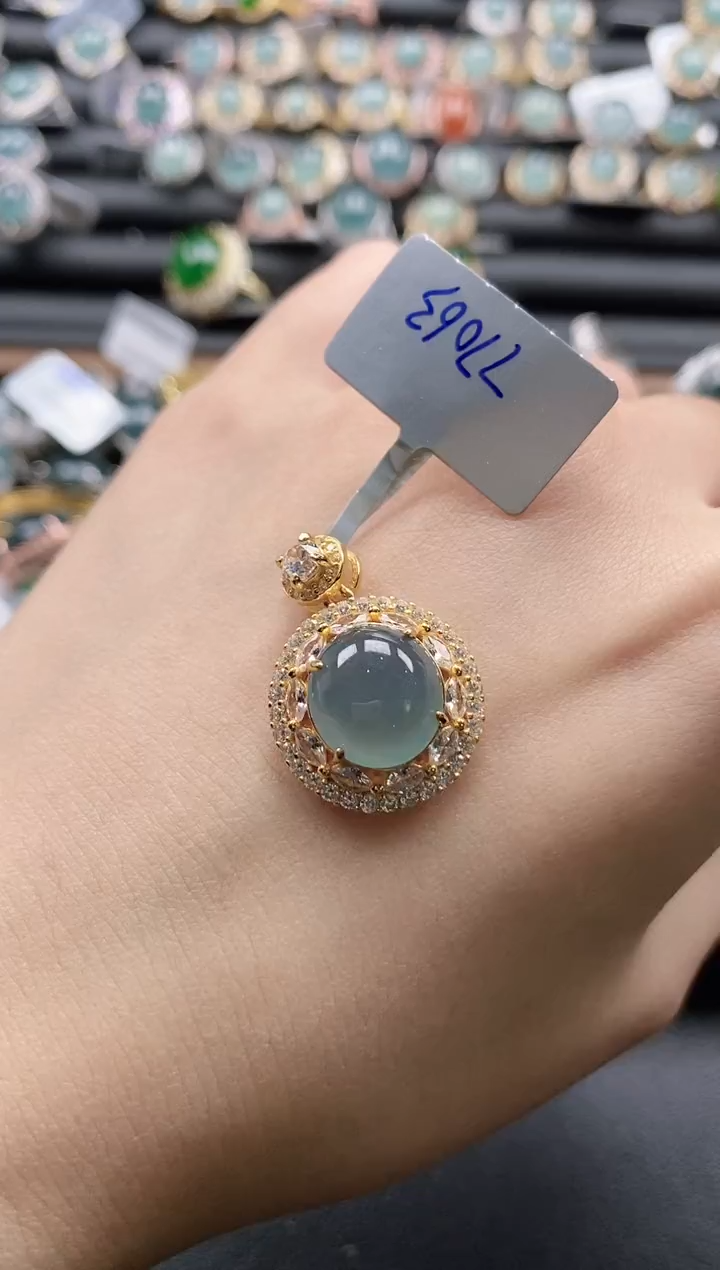 【闪购商品】翡翠戒指银S925镶嵌51511