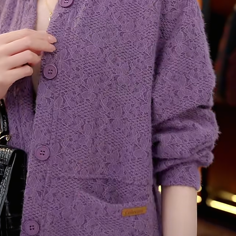 X6618【出口原单】气质优雅时尚显瘦开衫-喵喵