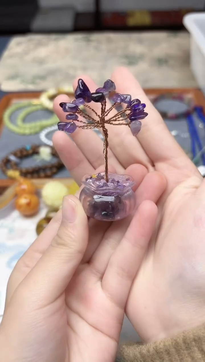 未镶嵌车挂水晶水晶树DN