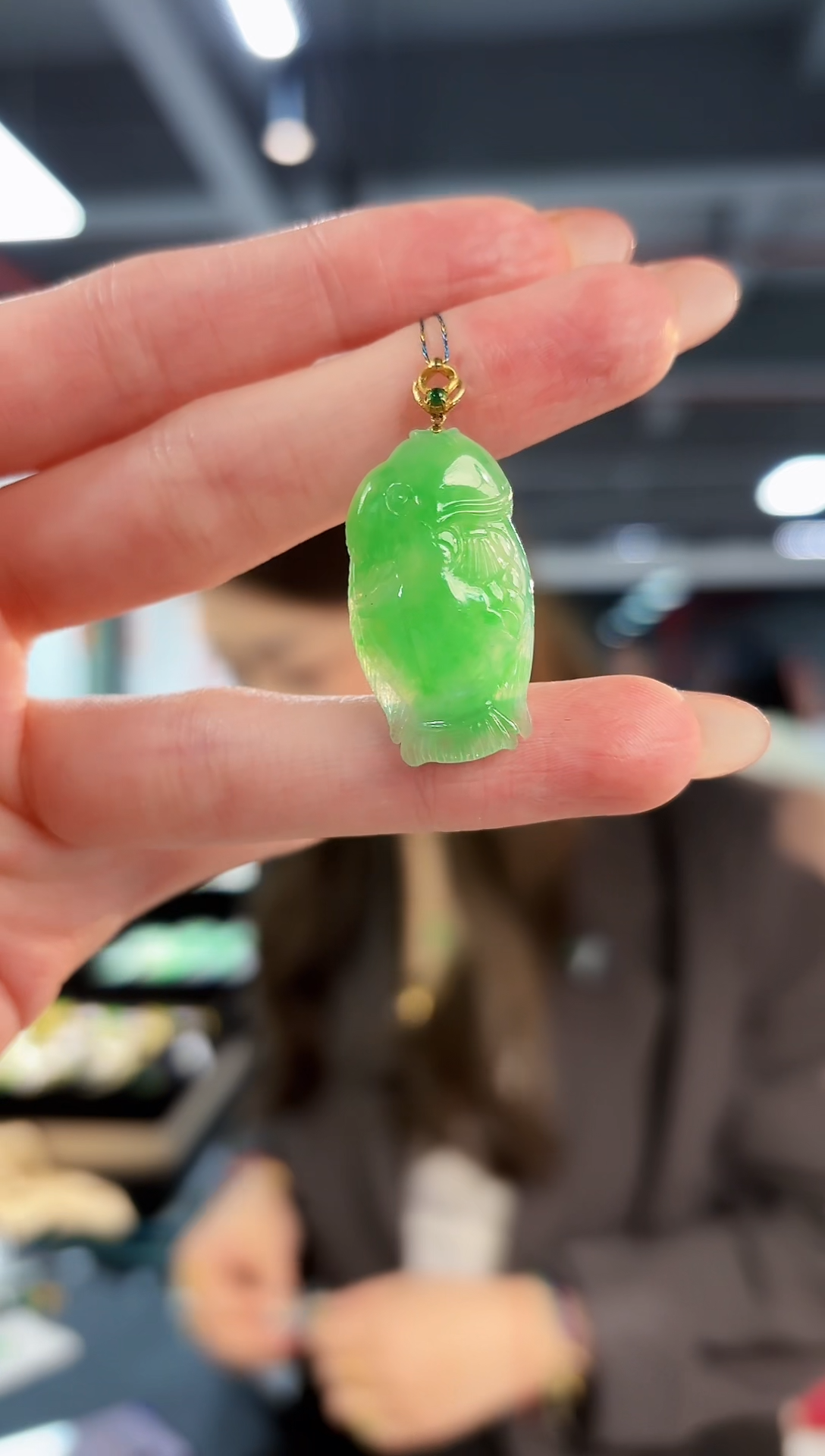 【闪购商品】翡翠颈饰18K金镶嵌缅料A货/支持复检/一件
