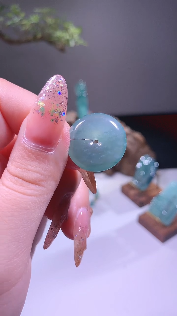 翡翠未镶嵌吊坠(不含链)天然A货翡翠-平安扣