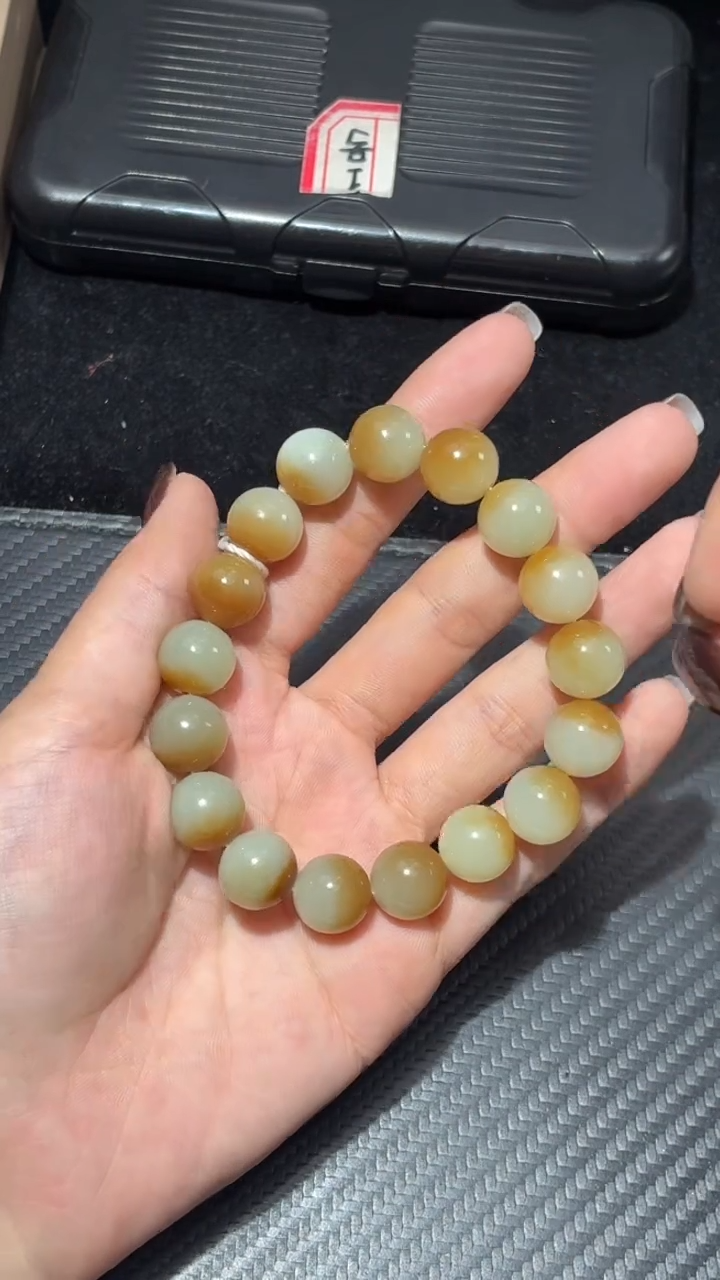 未镶嵌手串和田玉若羌糖白聚宝盆微色差卡12手串确认返180米