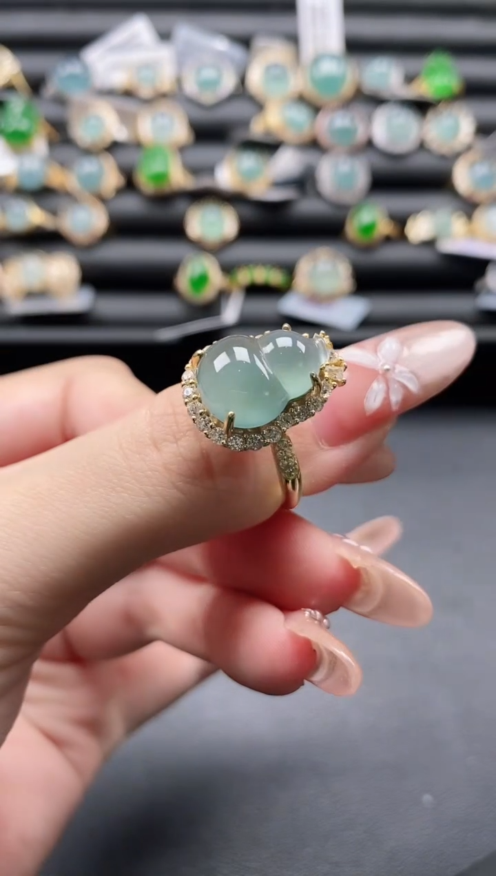 【闪购商品】翡翠戒指银S925镶嵌1111-