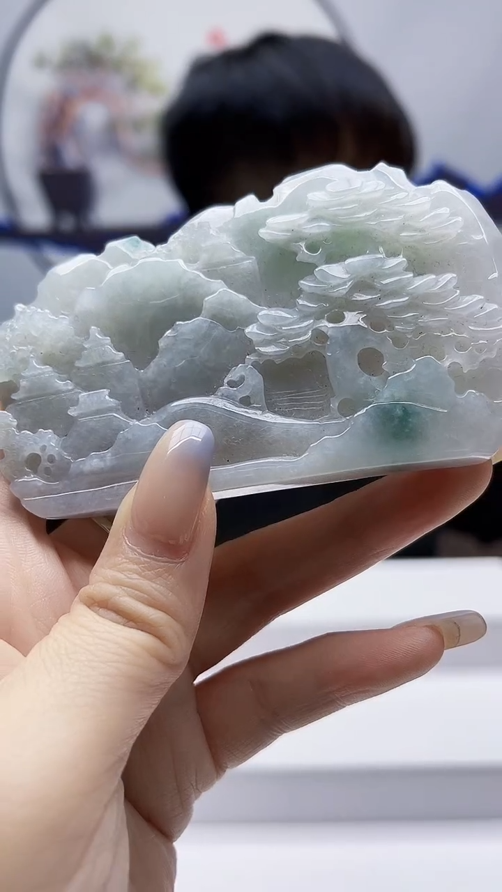 未镶嵌定制翡翠毛货摆件65