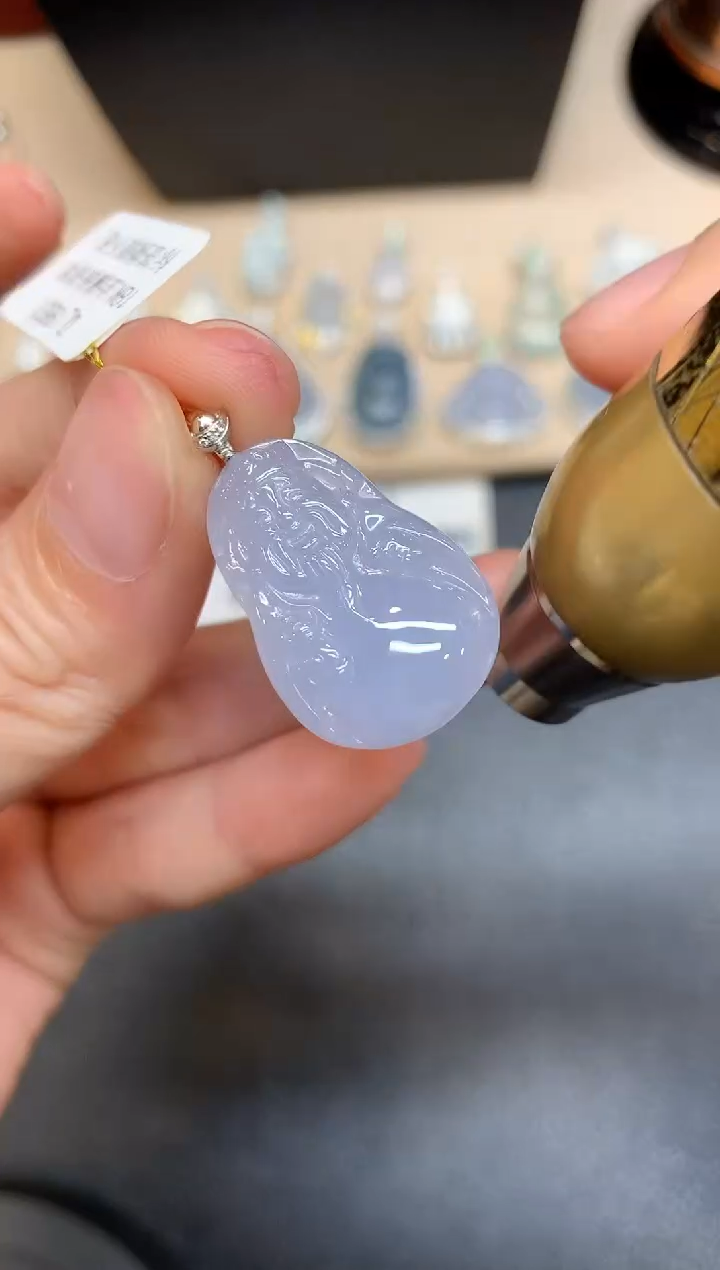 【闪购商品】翡翠颈饰18K金镶嵌【财神无服务费多样性发其一