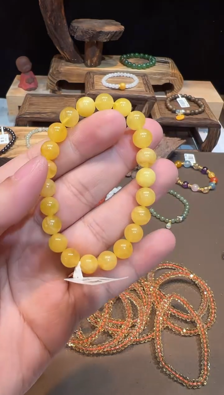 【闪购商品】琥珀手饰未镶嵌8mm手饰@@5684