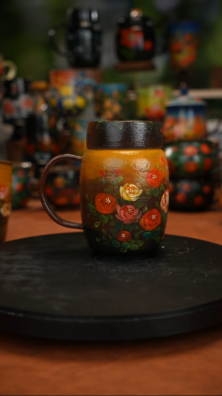 紫砂油画手绘釉下彩