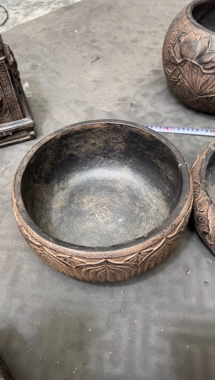 陶土【火山泥】莲韵盆