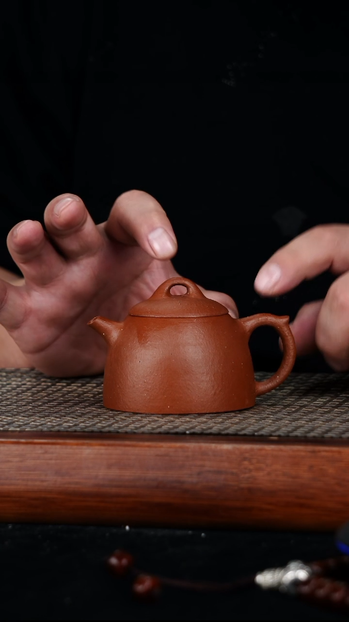 茶壶紫砂原矿生砂朱泥秦权150cc